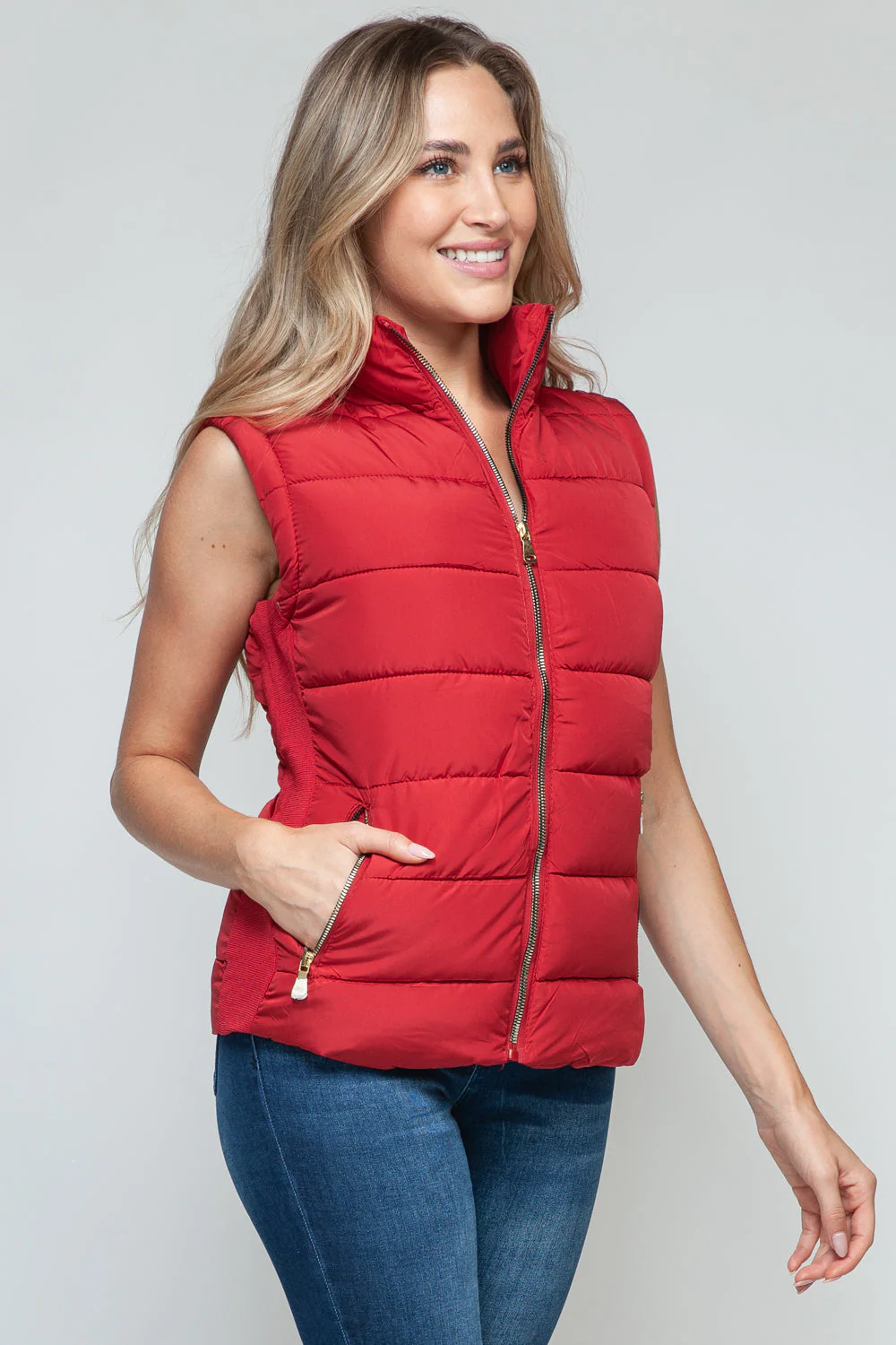 Marie | Snobbish turtleneck vest with zip and pockets - Image 6