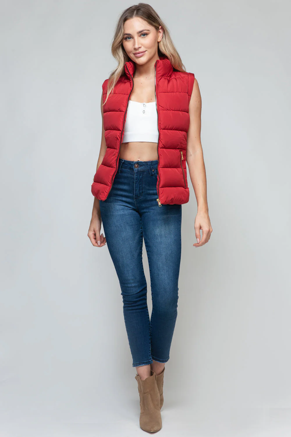 Marie | Snobbish turtleneck vest with zip and pockets - Image 7