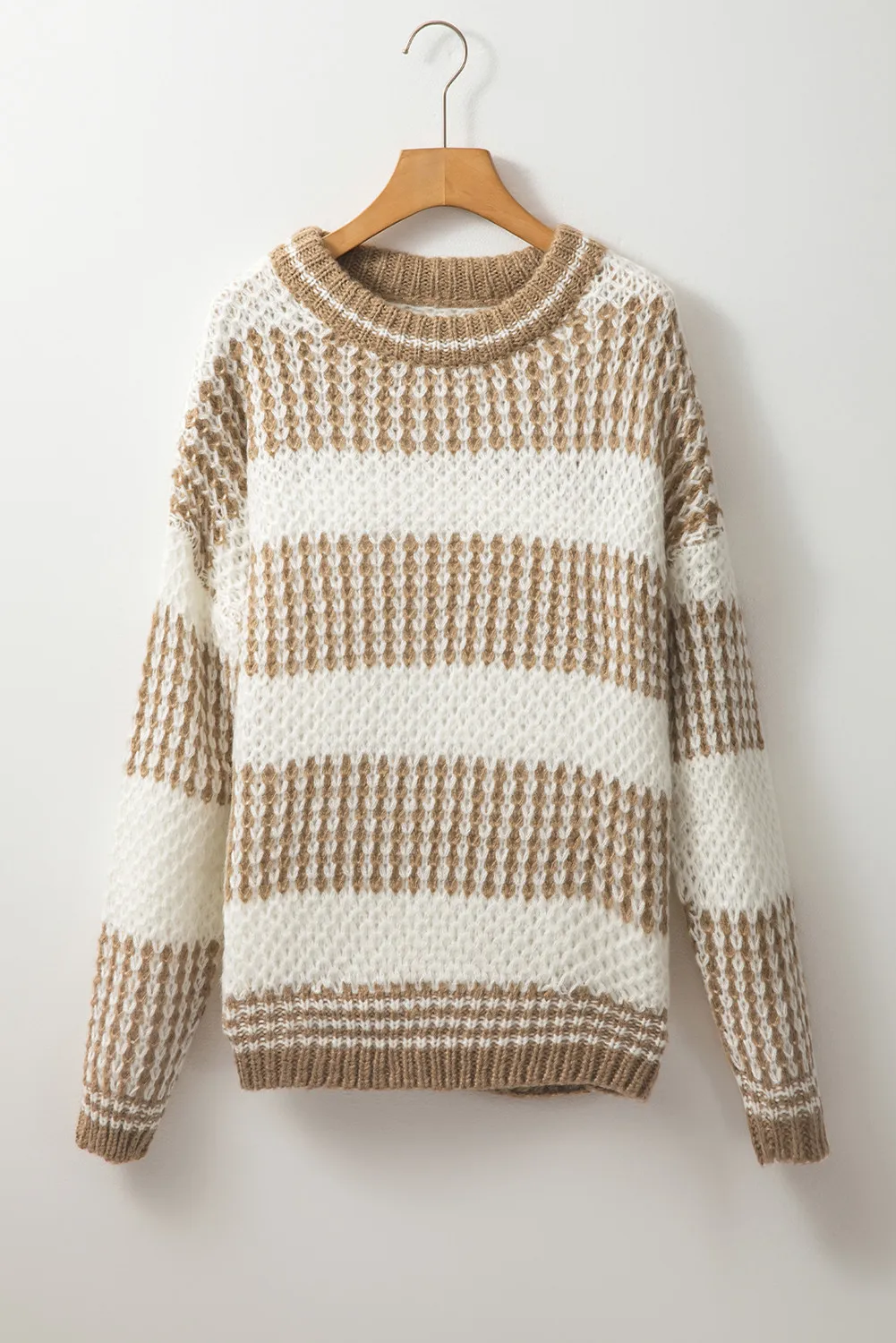 Marieke | Color block sweater with a crew neck and dropped shoulders - Image 5