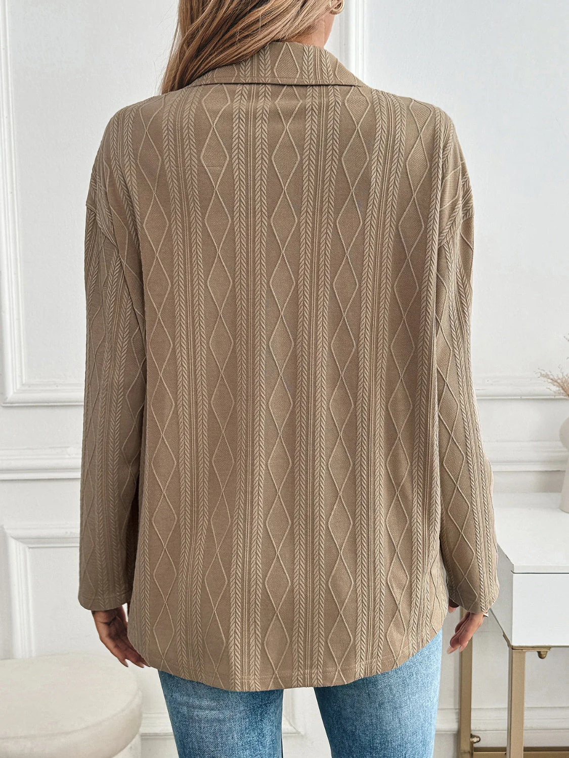 Marieke | Structured collared button-down jacket - Image 2
