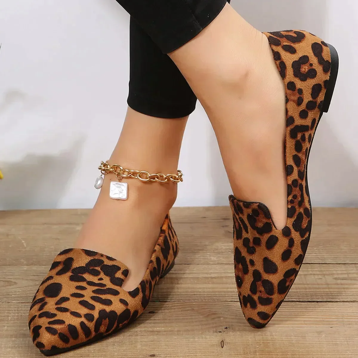 Marietta® | Leopard Pointy Toe Loafers - Image 6