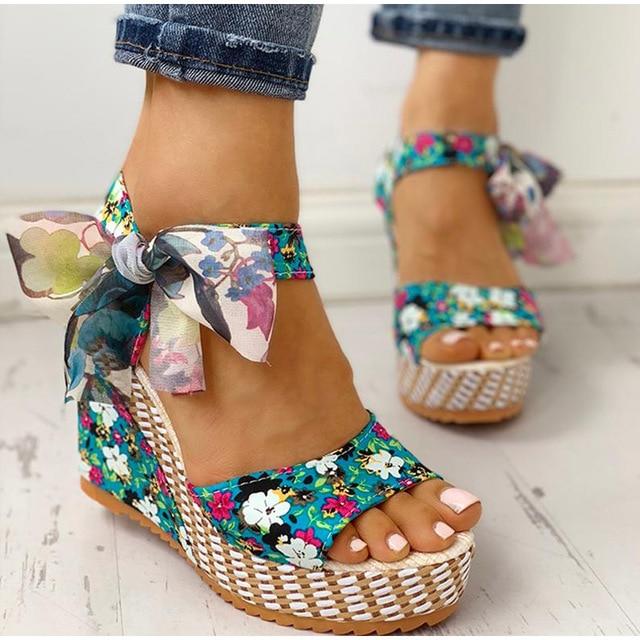 Marika® | Flower Platform Sandals - Image 4