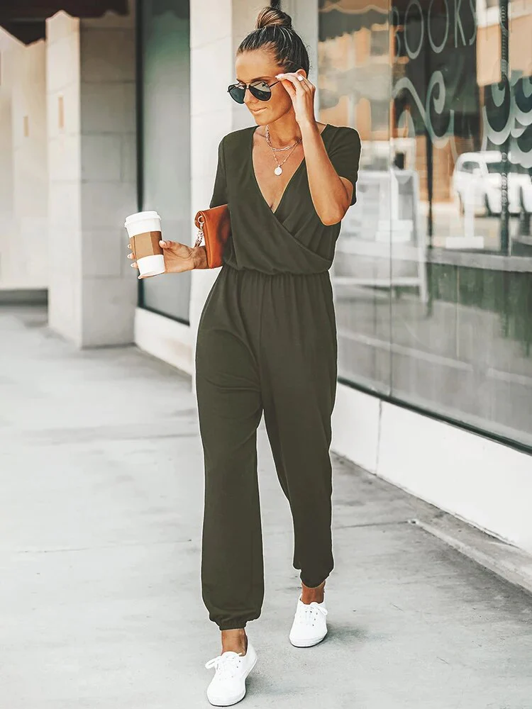 Marika® | Short Sleeve V-Neck Jumpsuit - Image 3