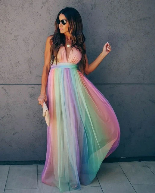 Marilyn® | V-Neck Long Dress