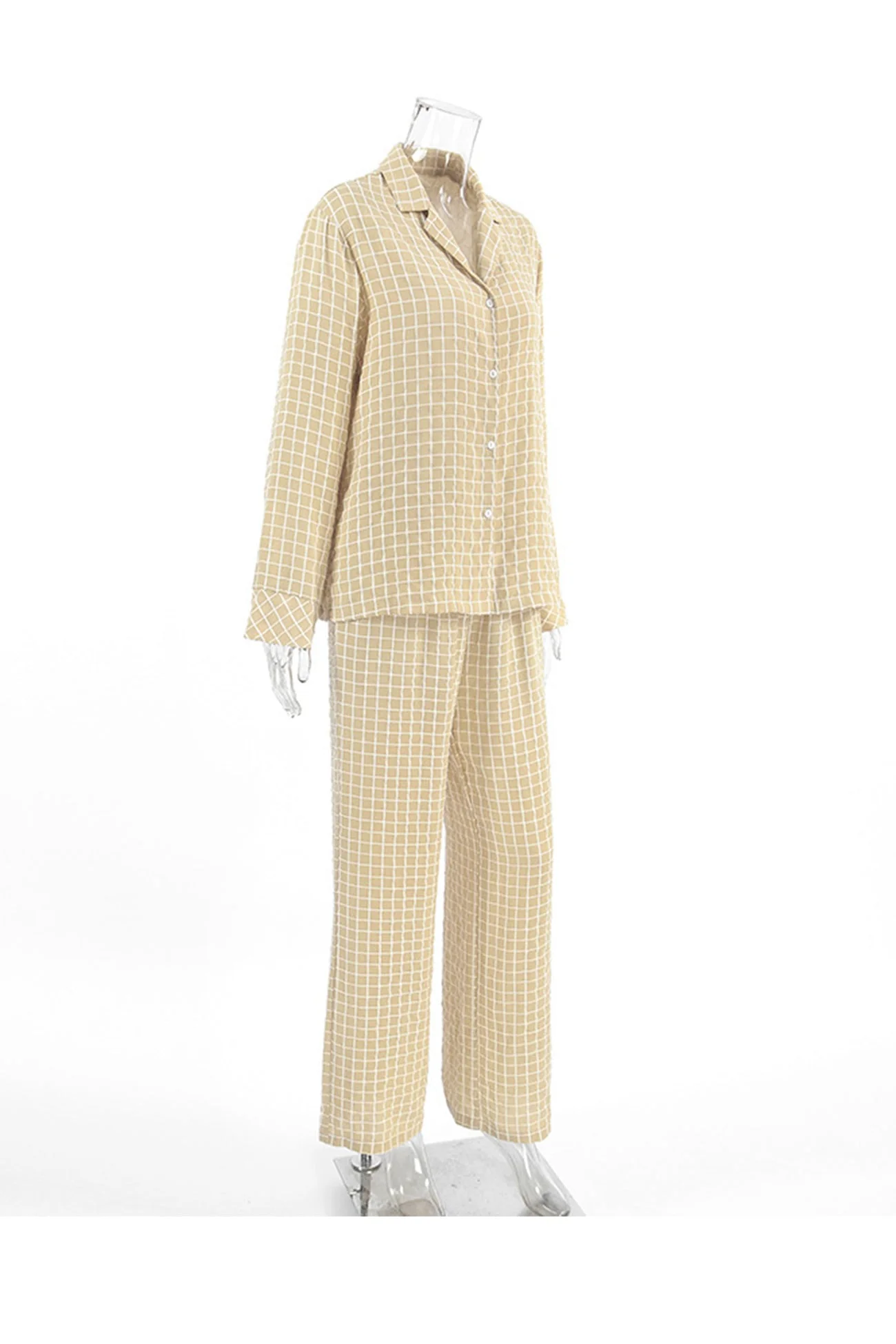 Marina | Checked loungewear with long sleeves - Image 11