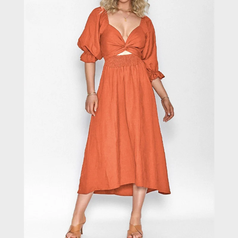Marina® | French Dress With Ruffled Sleeves - Image 10