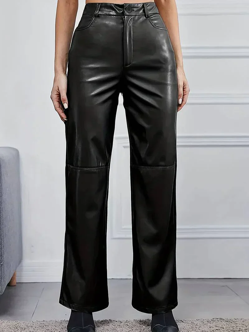 Marina® | High-Waisted Leather Pants