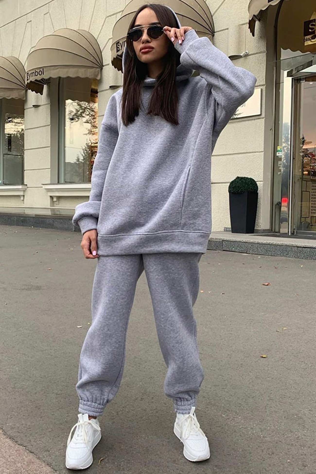 Marina | Long pants set with hood and elastic waistband and pockets - Image 16