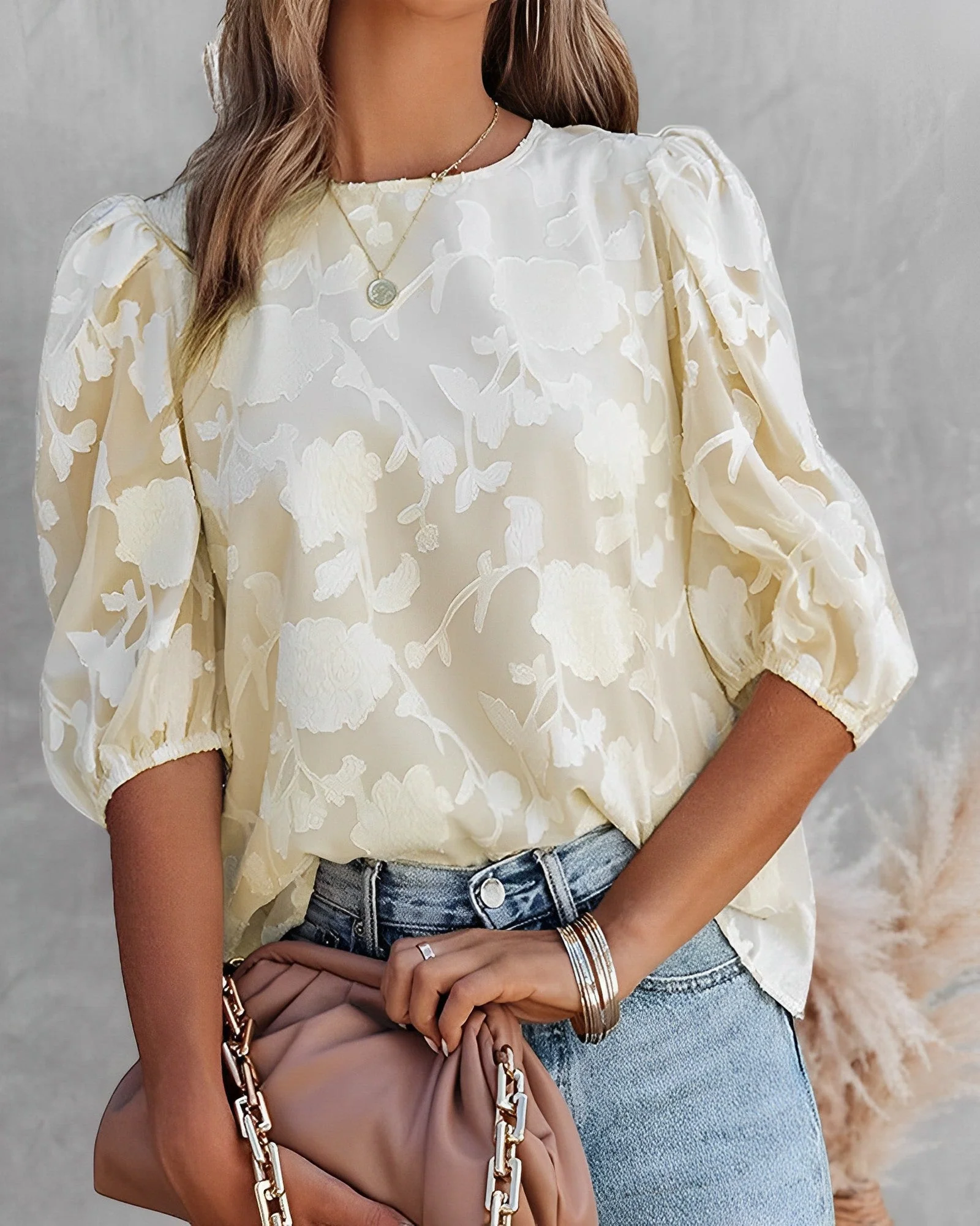 Marina® | Puff Sleeve Blouse - Image 3