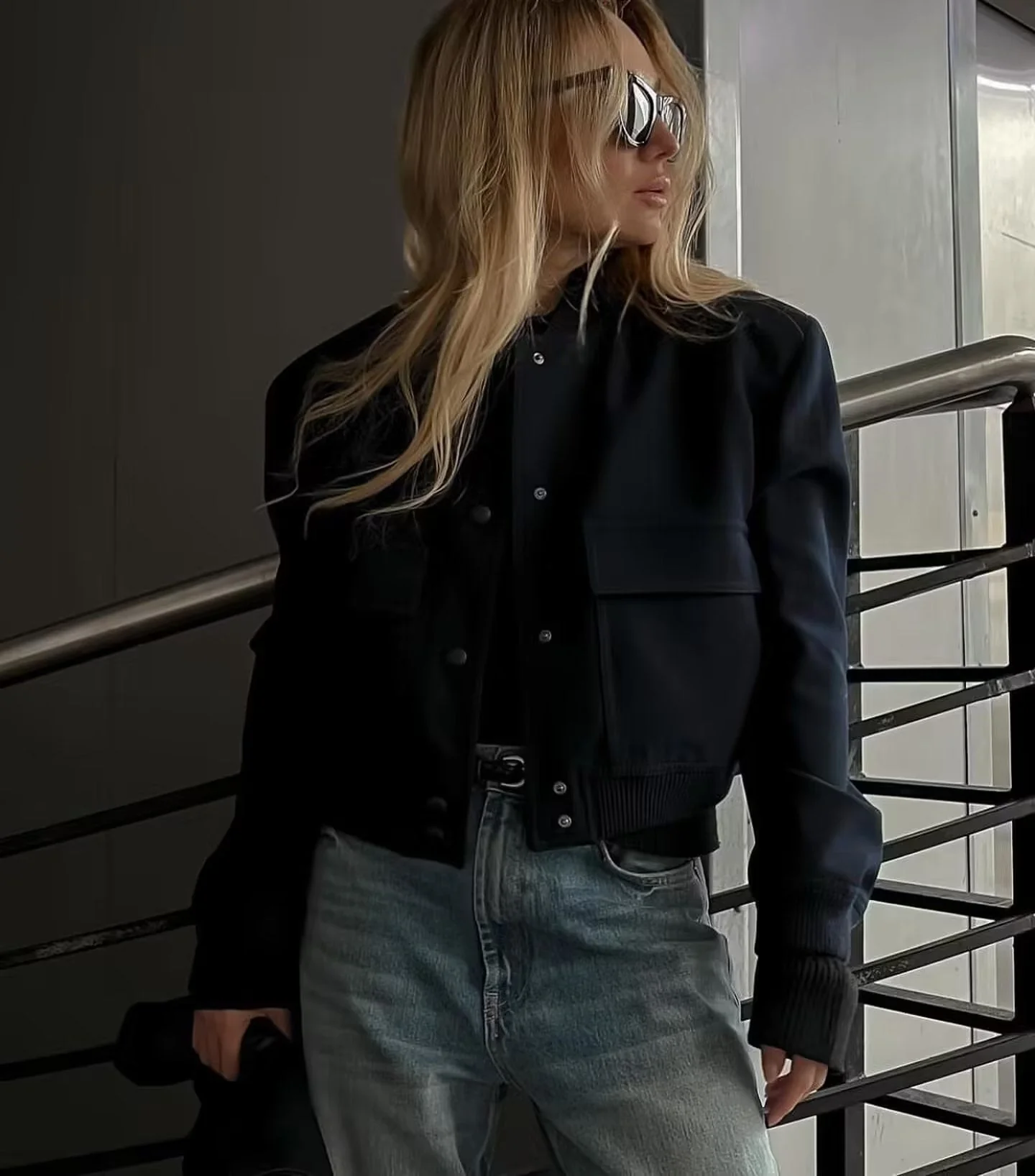 Marina | Short bomber jacket for women - Image 12