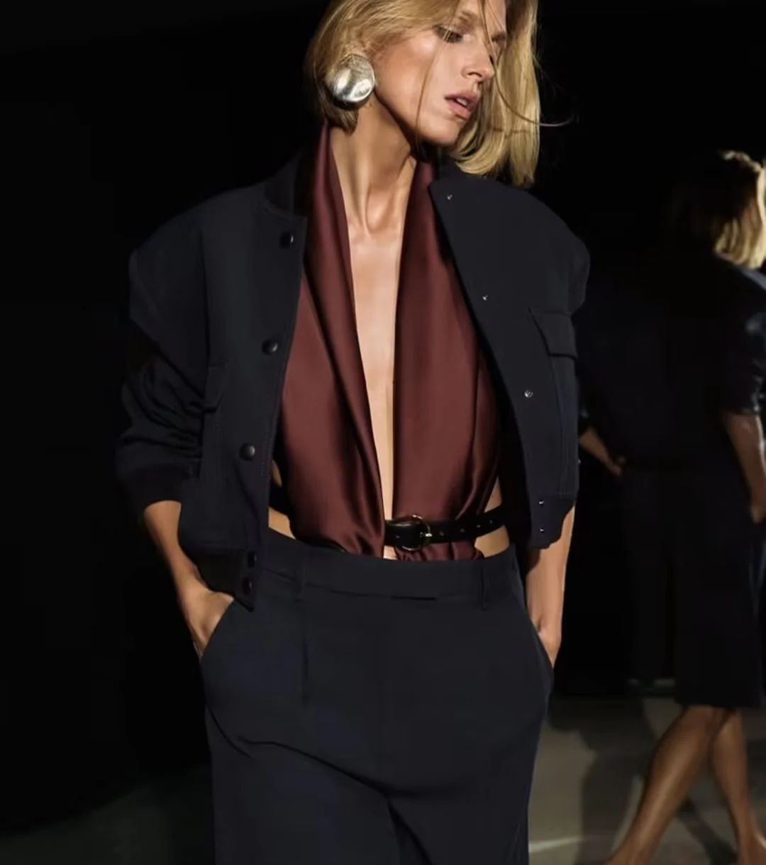 Marina | Short bomber jacket for women - Image 4