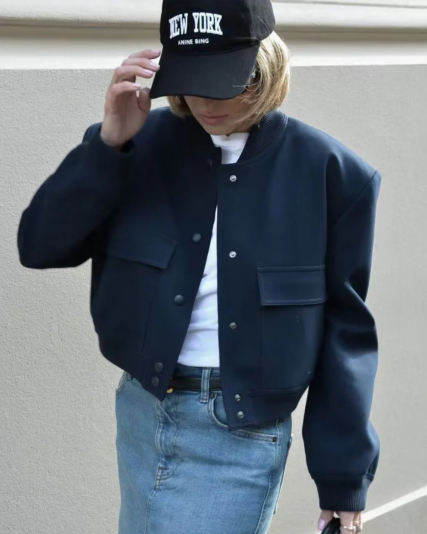 Marina | Short bomber jacket for women - Image 9