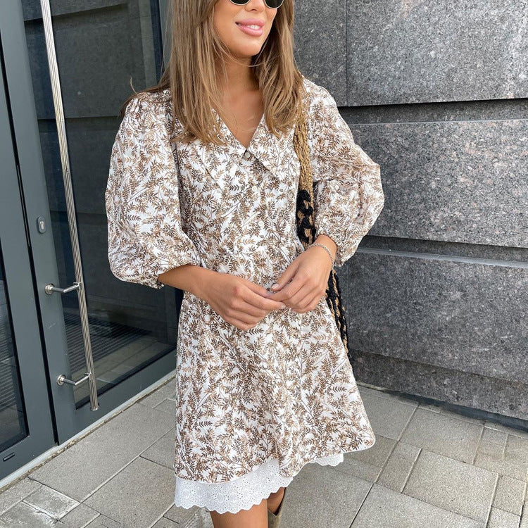 Mariola® | Women'S Blouse Dress With Floral Pattern And Puff Sleeves - Image 3