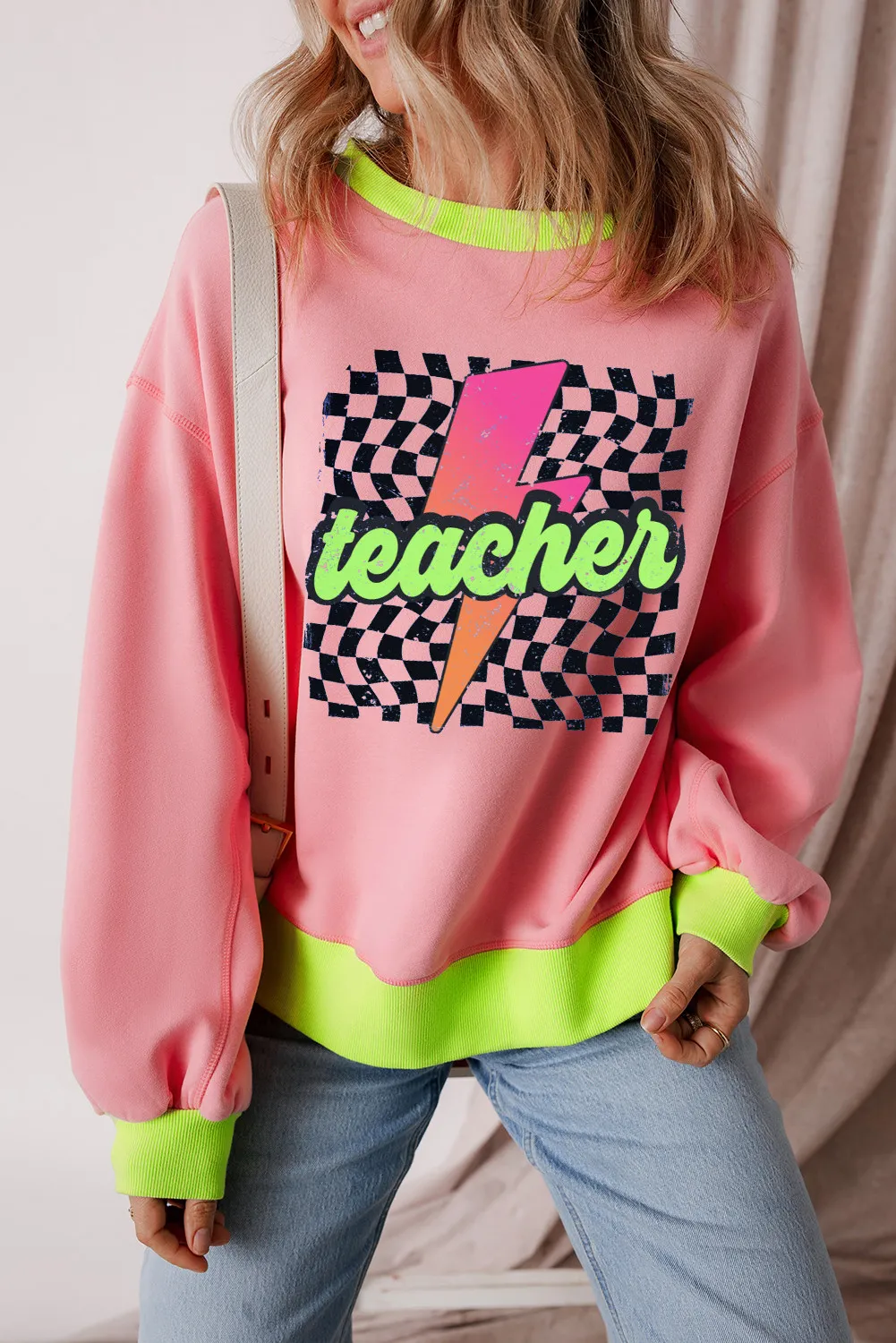 Marion | Graphic crew neck long sleeve sweatshirt