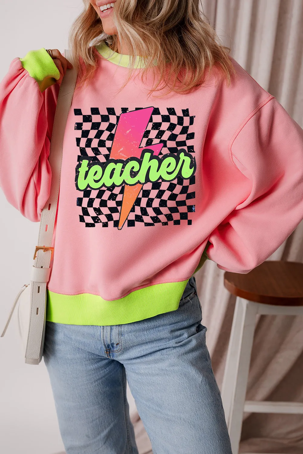 Marion | Graphic crew neck long sleeve sweatshirt - Image 3