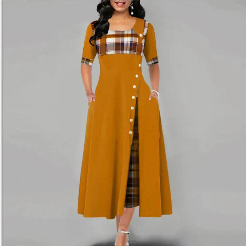 Marisa® | Long Checked Dress