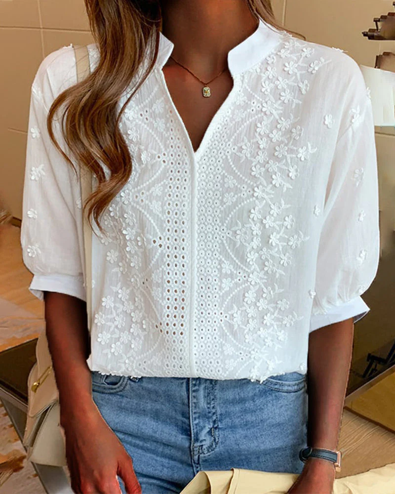 Marisol® | Blouse With V-Neck - Image 2
