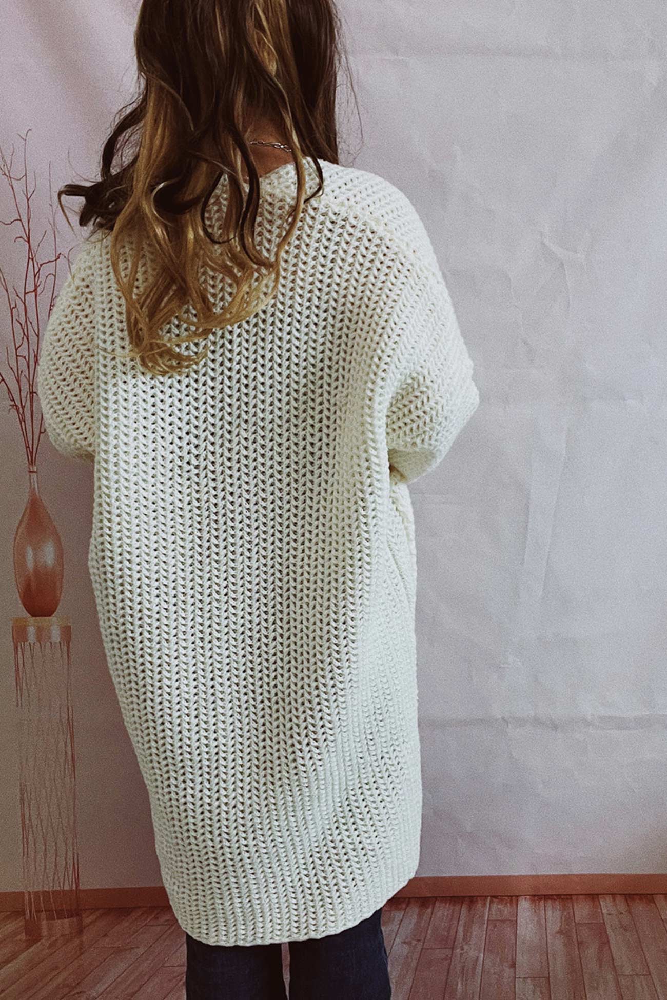 Marita | Cardigan with large pocket and open front - Image 15