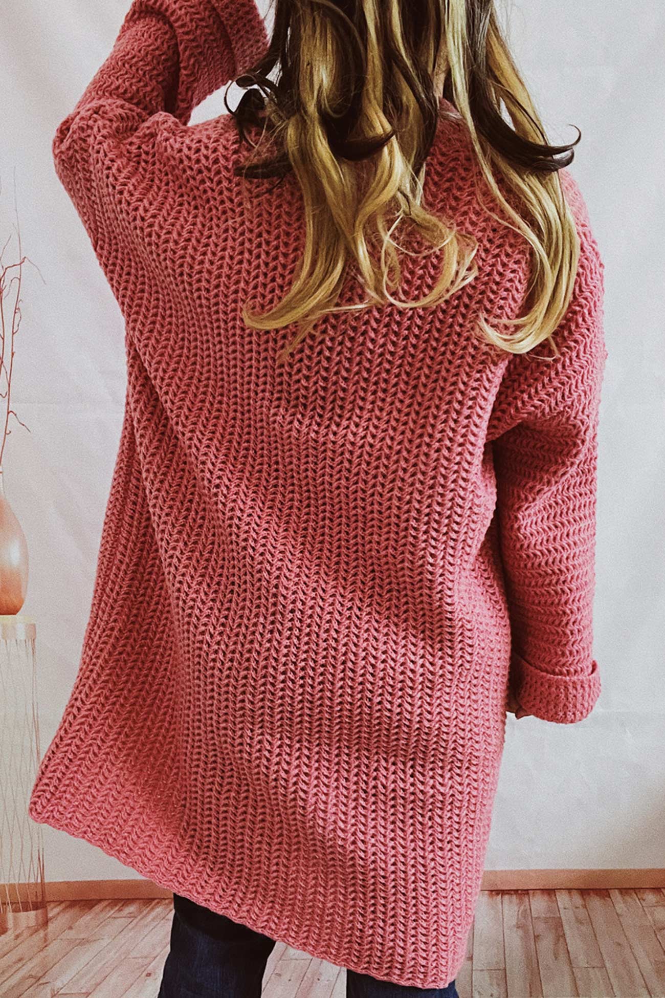 Marita | Cardigan with large pocket and open front - Image 9