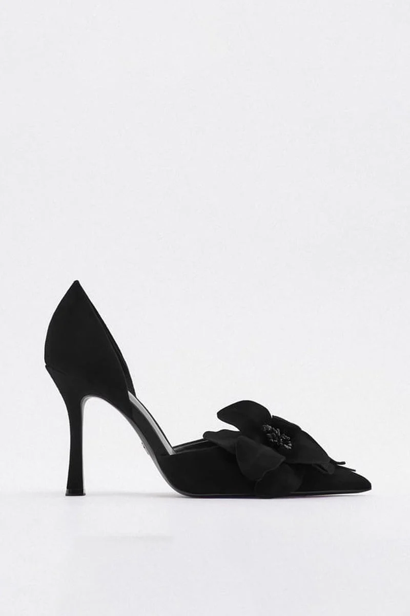 Maritza® | Flower Decorated Pointed High Heels - Image 6