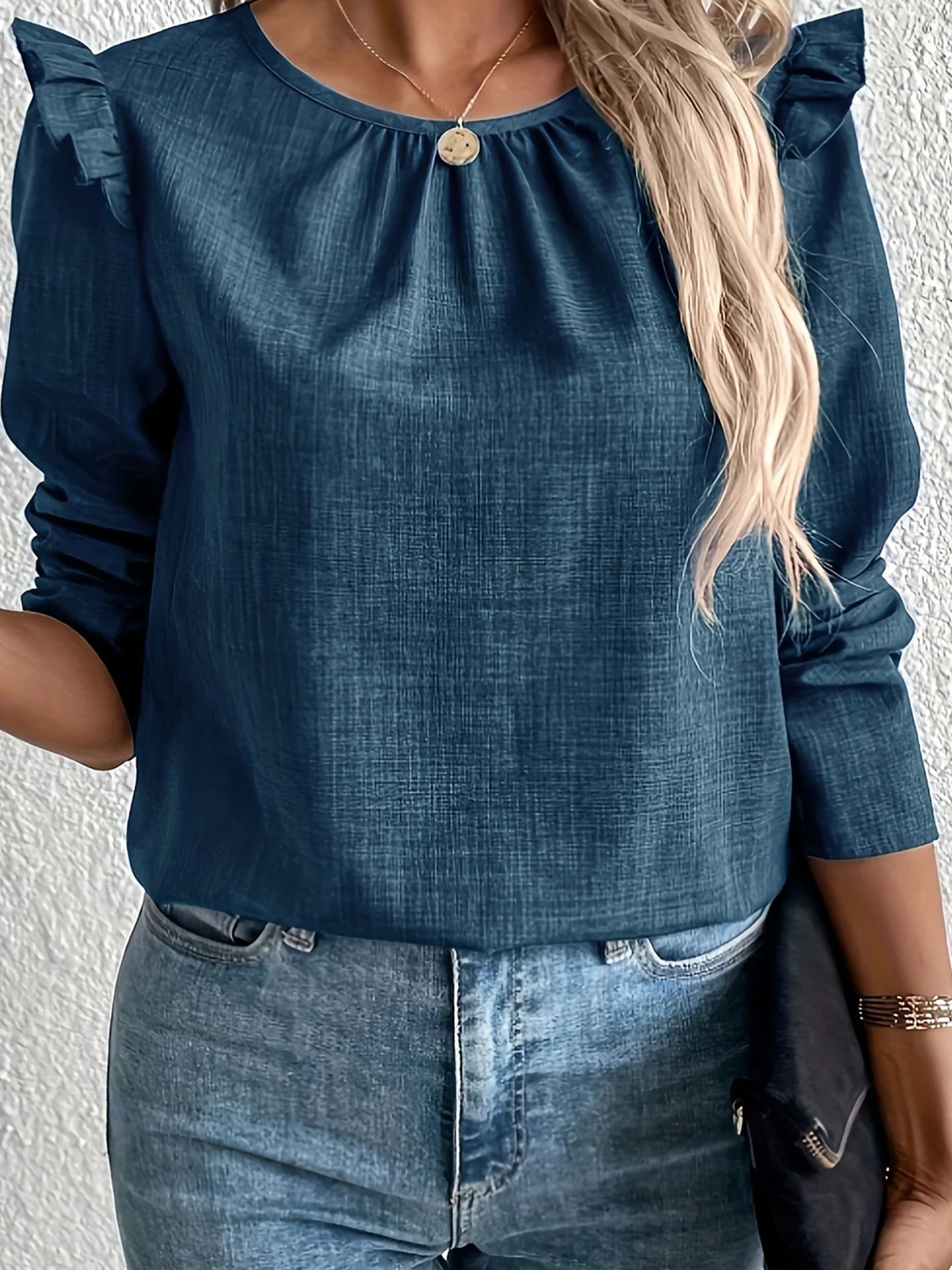 Maritza® | Women'S Blouse Shirt With Decorative Ruffle Details And Button Placket - Image 2