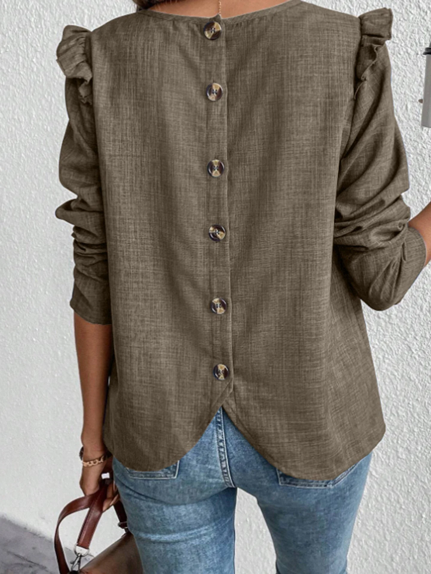 Maritza® | Women'S Blouse Shirt With Decorative Ruffle Details And Button Placket - Image 4