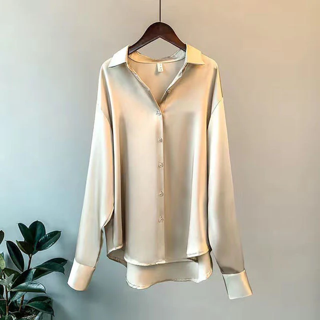 Marjorie® | Elegant Satin Blouse With A Flowing Cut