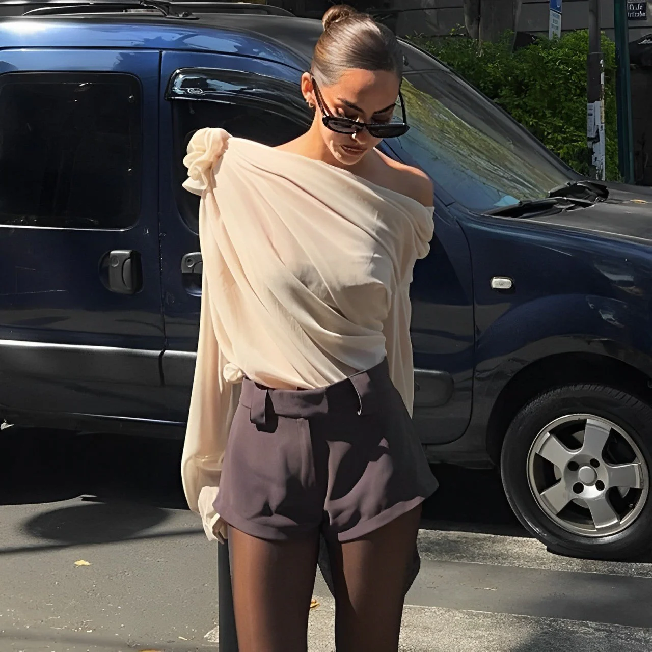 Marketa® | Floral Mesh Chiffon Blouse - Image 2