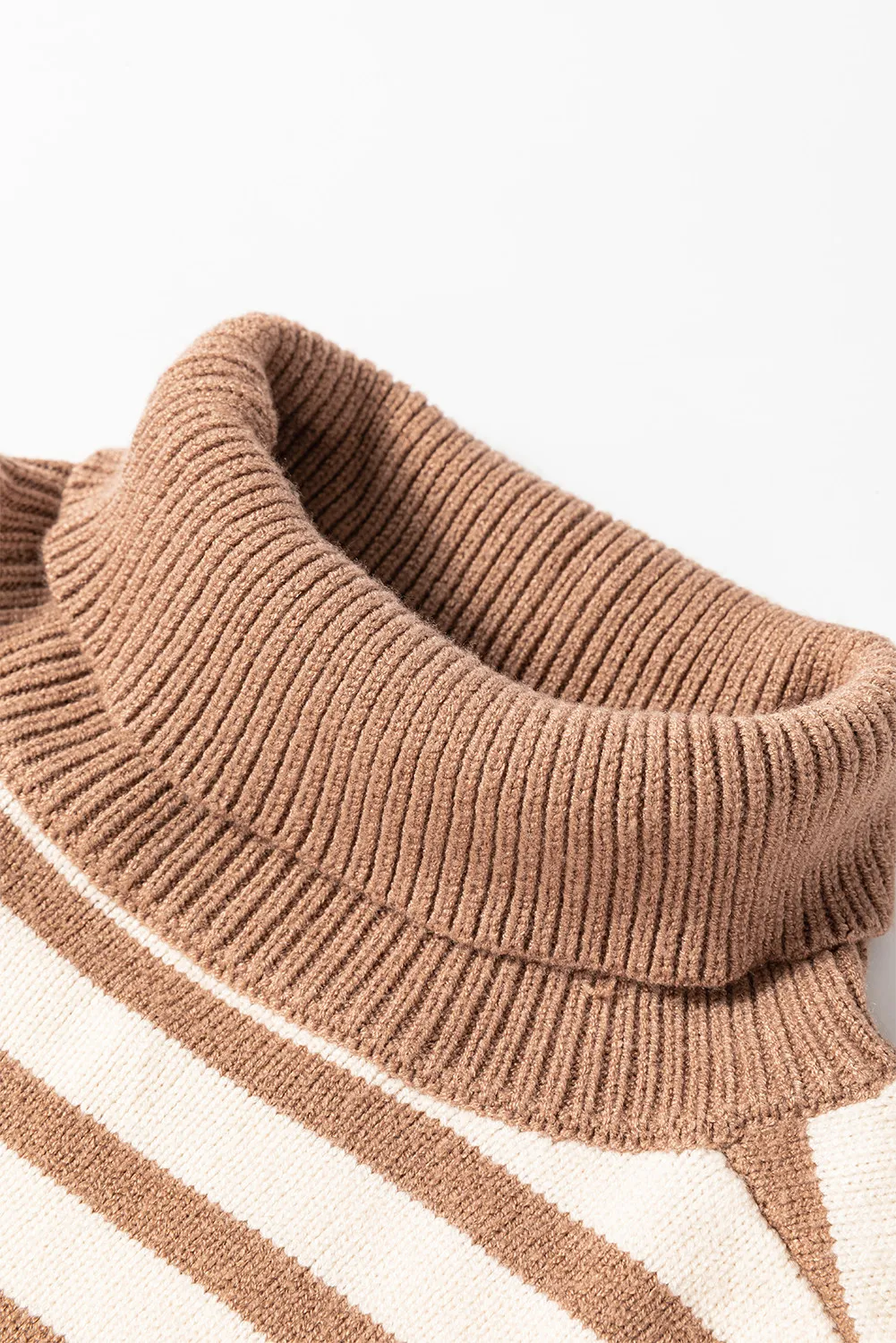 Marlies | Striped turtleneck sweater with long sleeves - Image 4