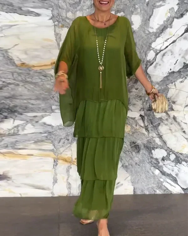 Marta® | Elegant chiffon dress for women - Image 2