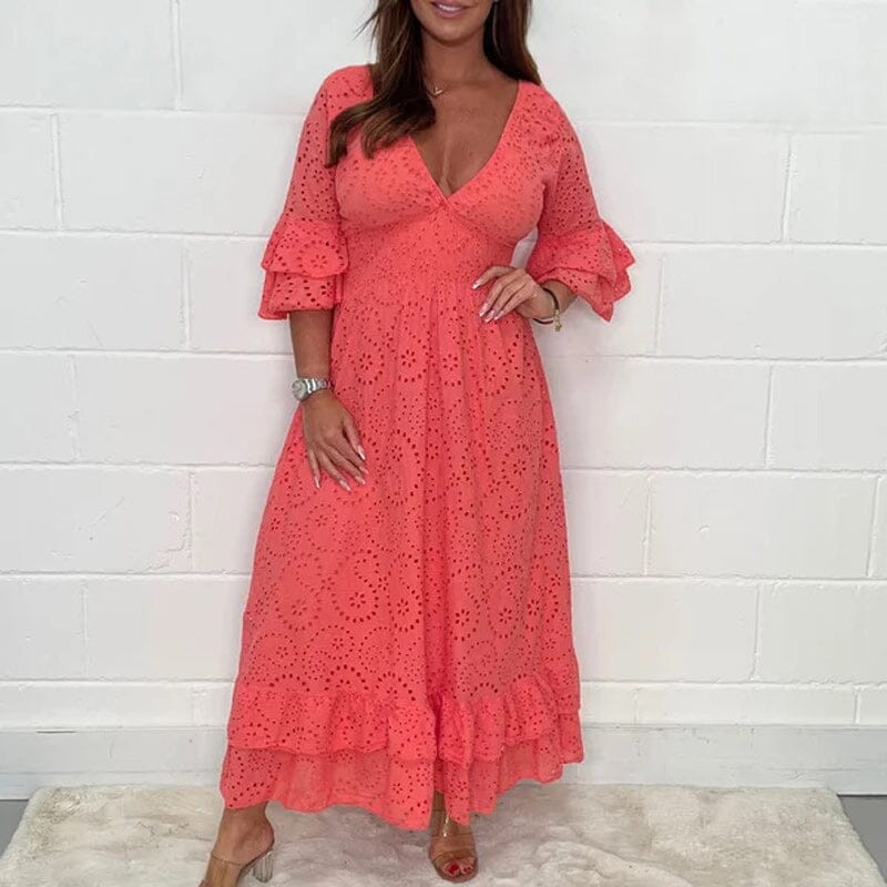 Marta® | Lace Dress With Ruffle Sleeves - Image 7