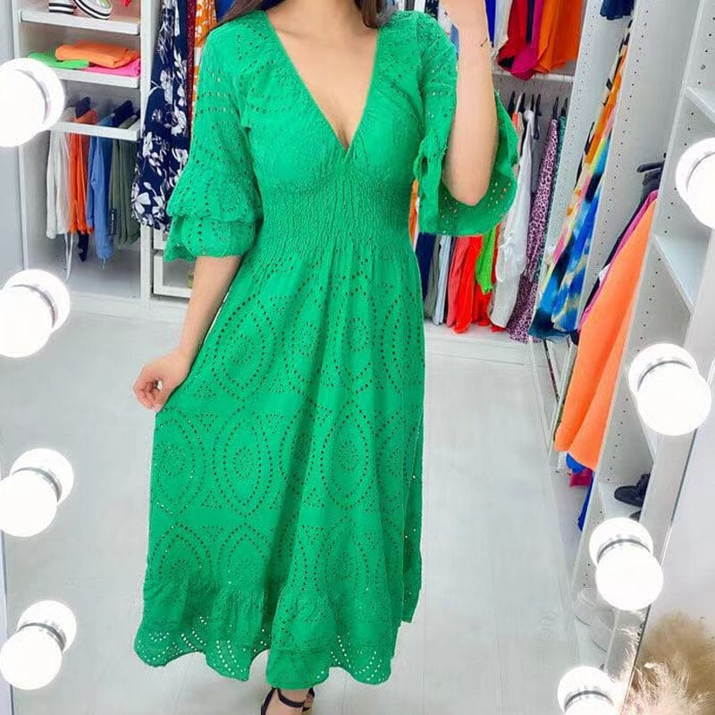 Marta® | Lace Dress With Ruffle Sleeves - Image 8