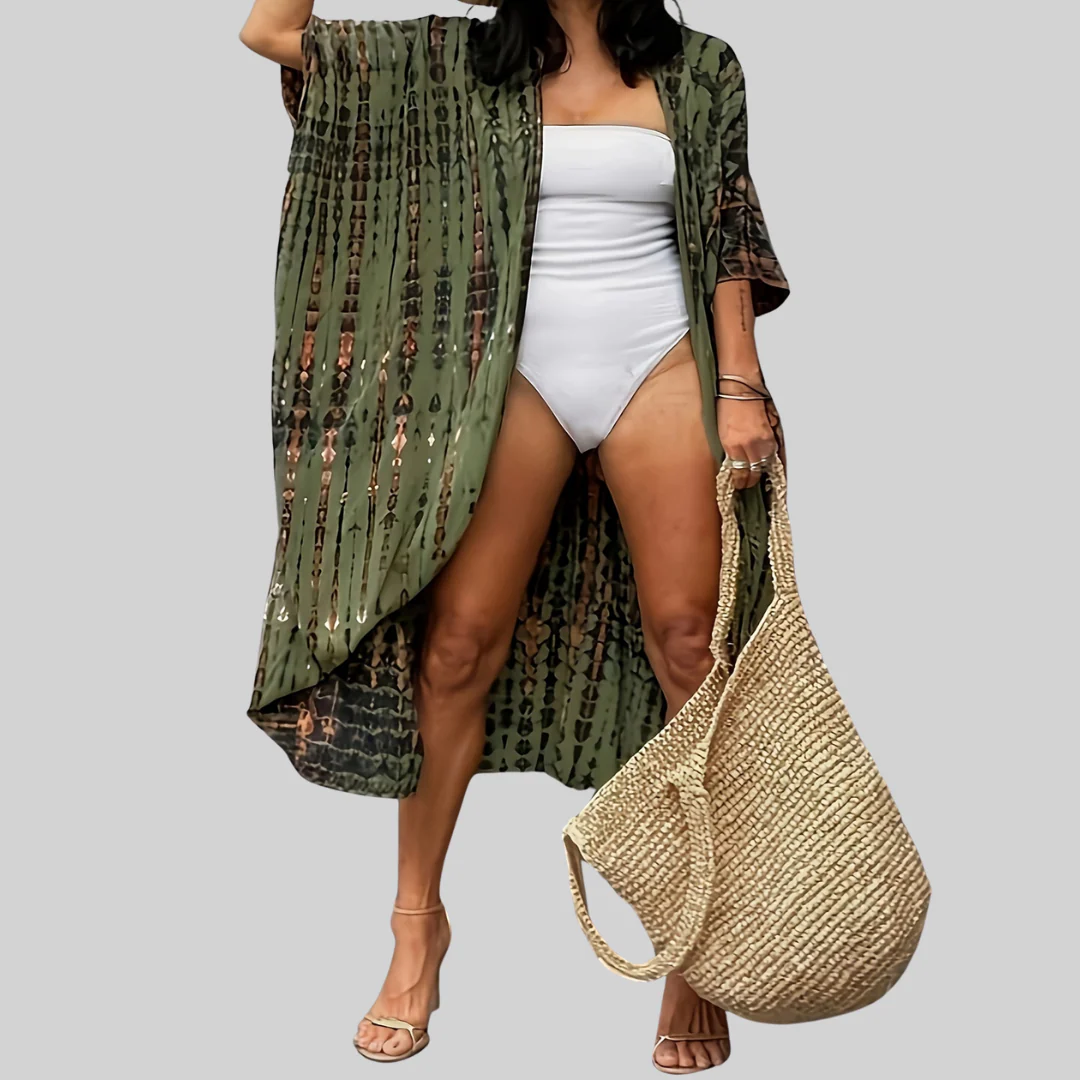 Marta® | Midi Kimono Boho Allover-Print Loose Fit - Image 2