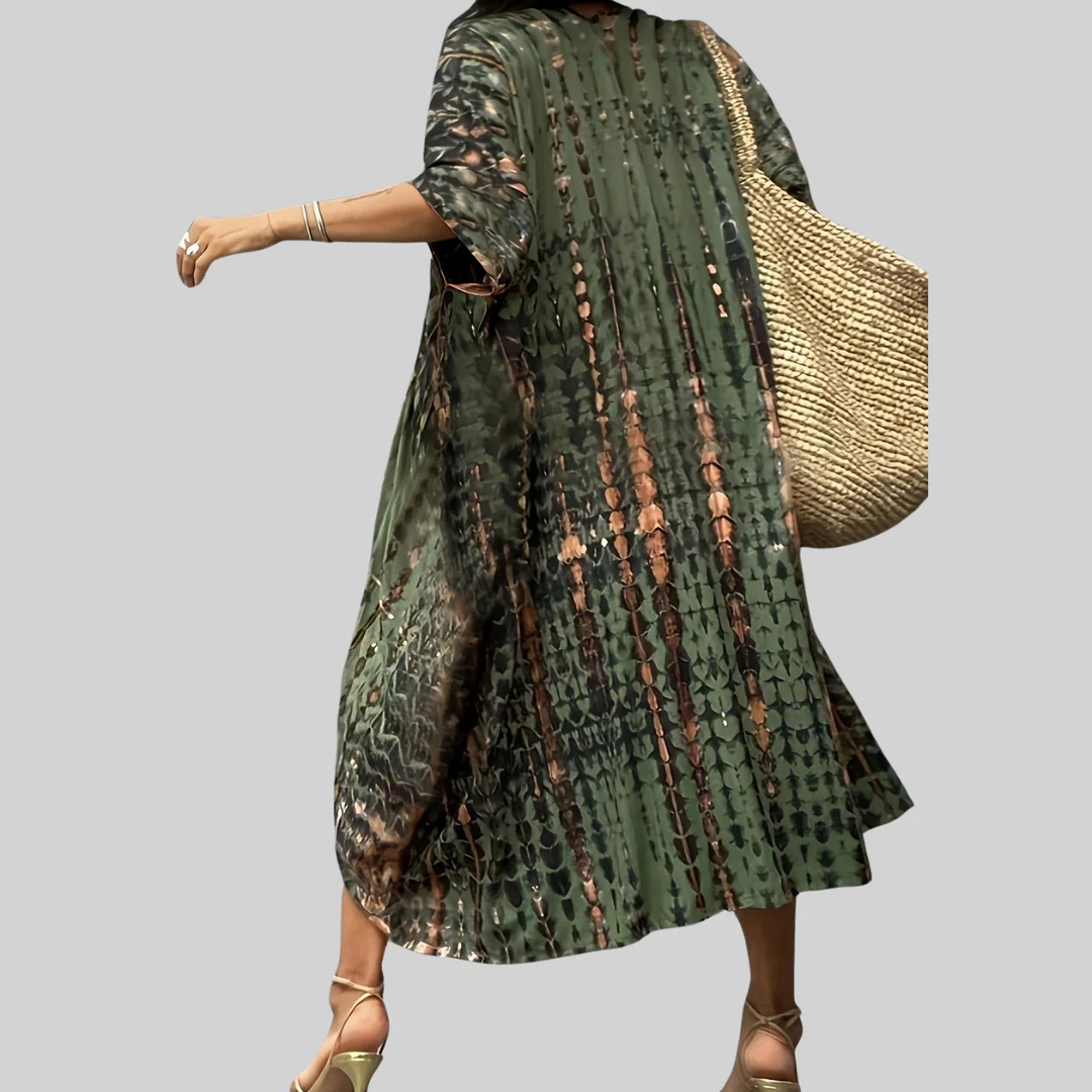 Marta® | Midi Kimono Boho Allover-Print Loose Fit - Image 4