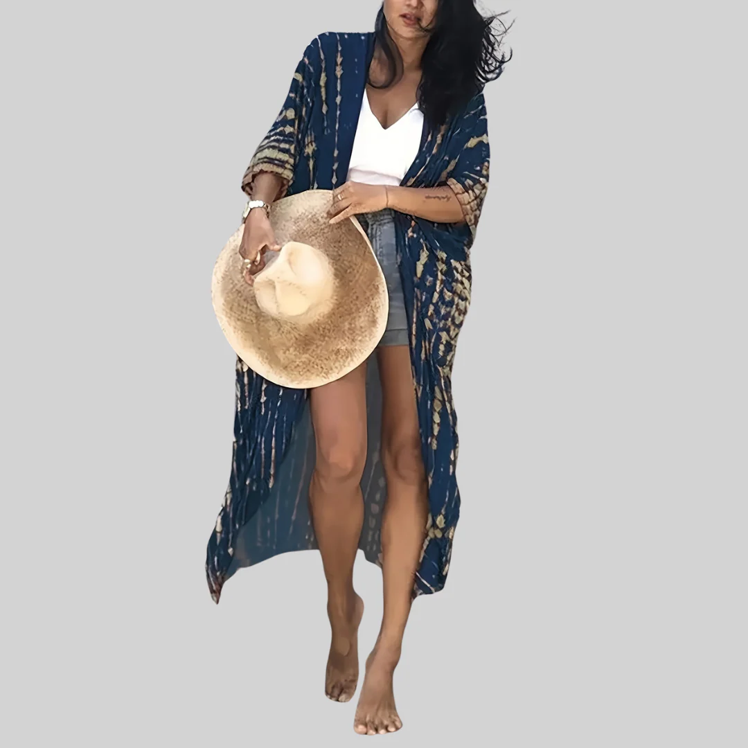 Marta® | Midi Kimono Boho Allover-Print Loose Fit - Image 5