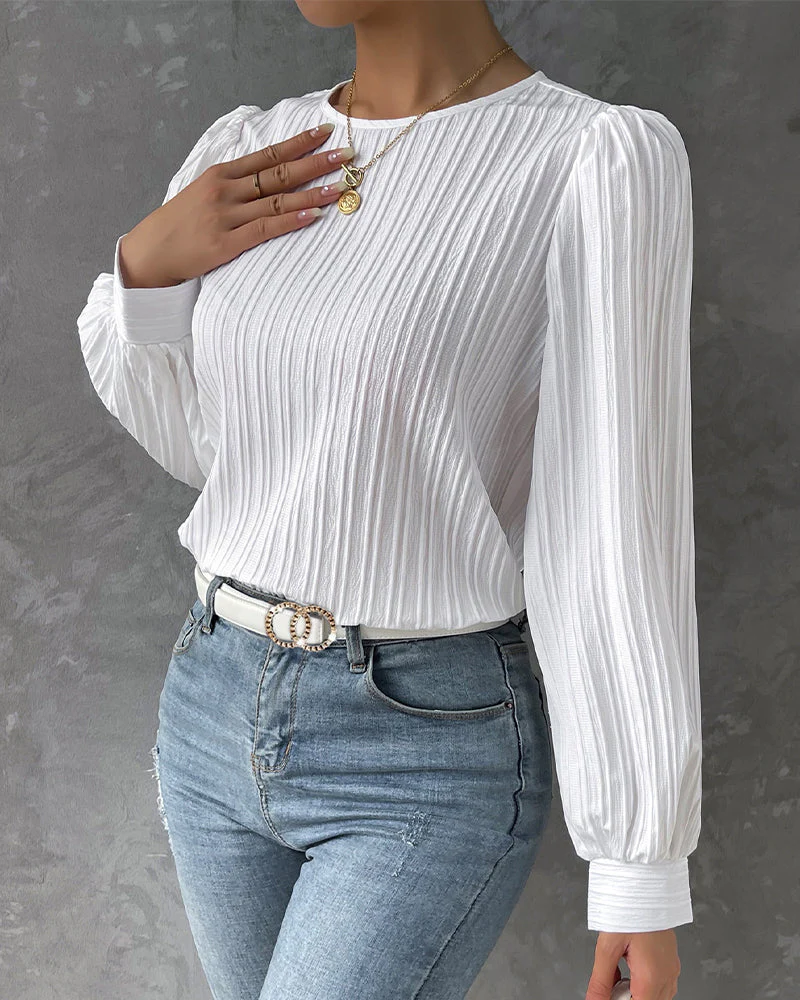 Marta® | Round Collar Blouse - Image 3