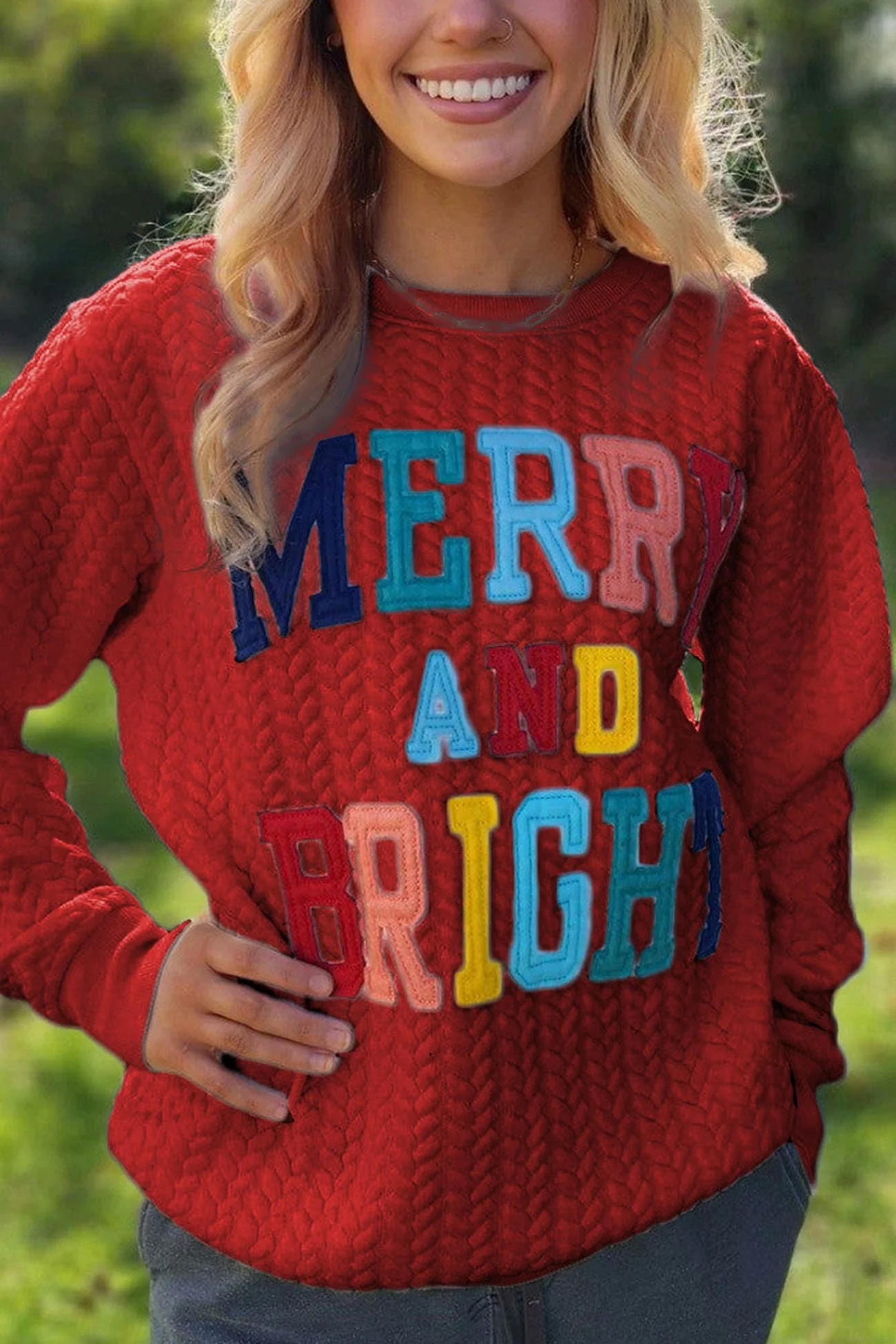 Martina | Rainbow letter graphic sweatshirt - Image 5