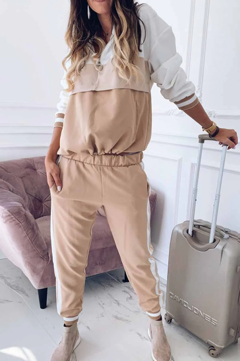Matilde | Elegant solid color long sleeve two piece dress with hood and collar - Image 10