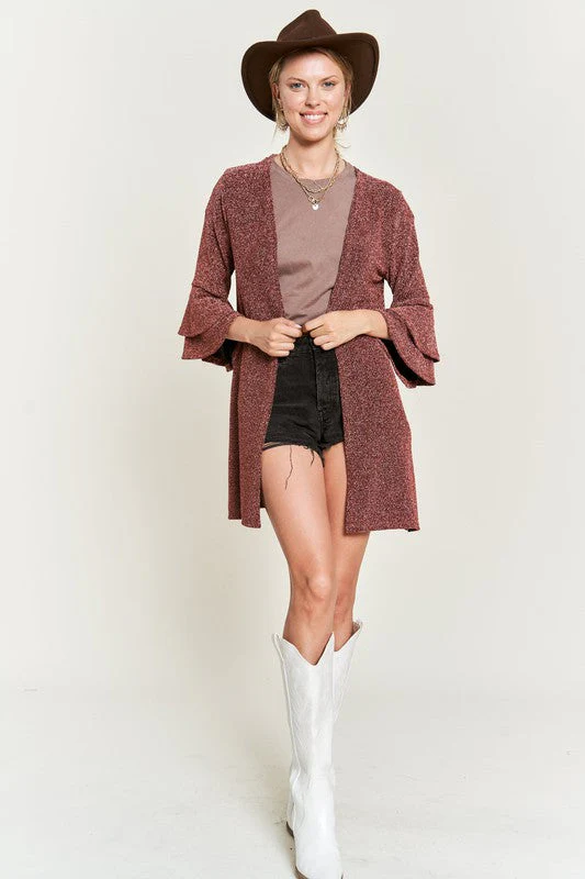 Matilde | Glittery kimono cardigan with bell sleeves - Image 10