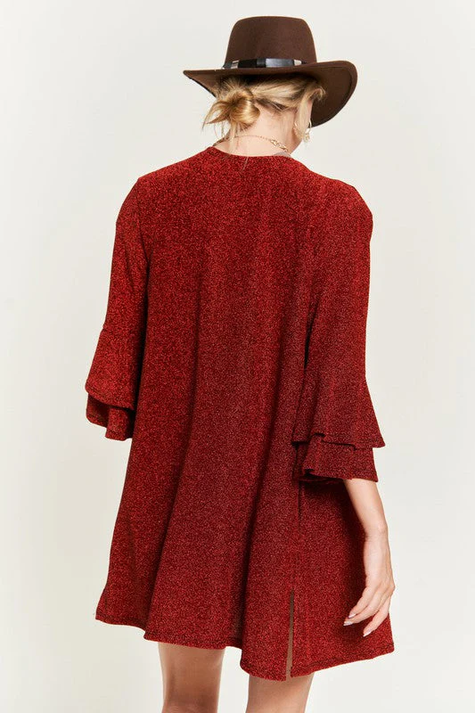 Matilde | Glittery kimono cardigan with bell sleeves - Image 16