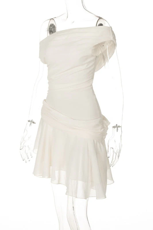 Matilde® | One-Shoulder Chiffon Mini Dress - Image 10