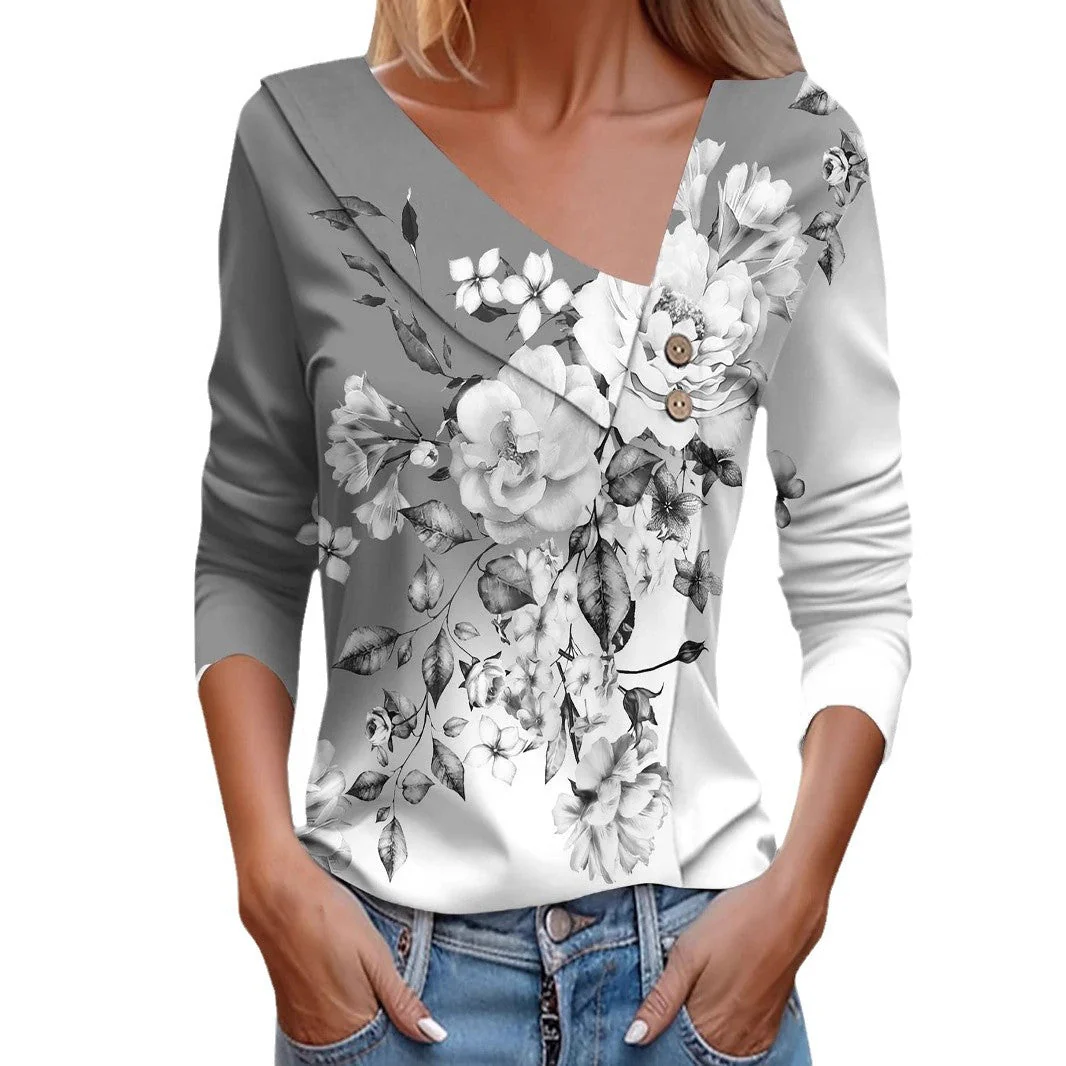 Matilde® | Women'S Blouse Shirt With Floral Appliqu�� And Modern Button Details - Image 5