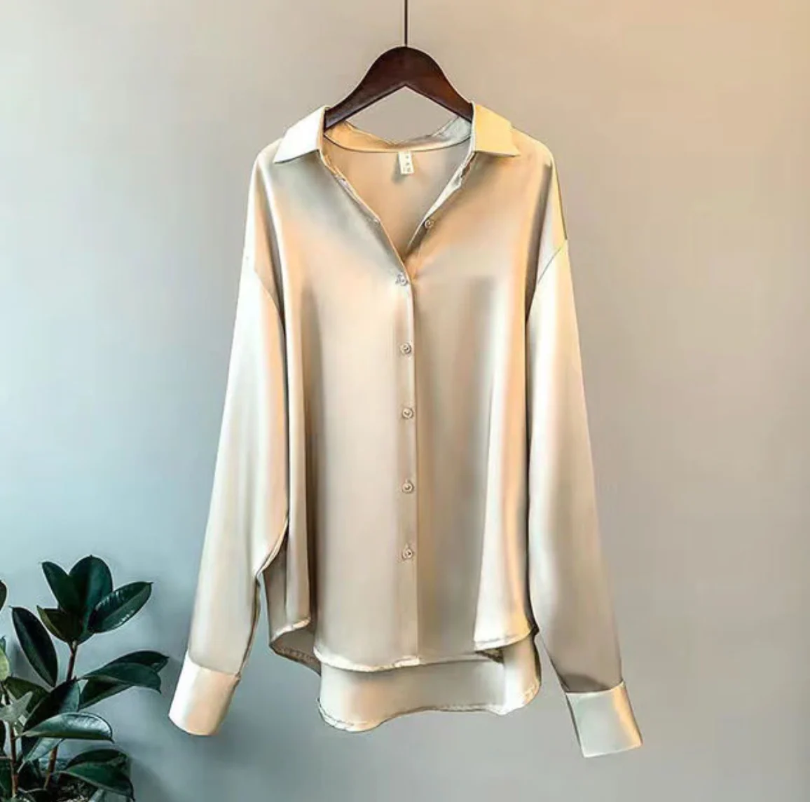 Maya® | Long-Sleeved Blouse Made Of Satin Silk - Image 2