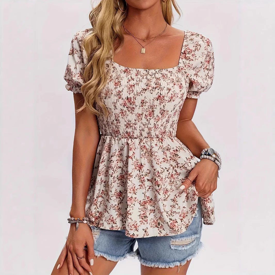Mayra® | Women'S Blouse Shirt With Gathered Top And Puff Sleeves - Image 2