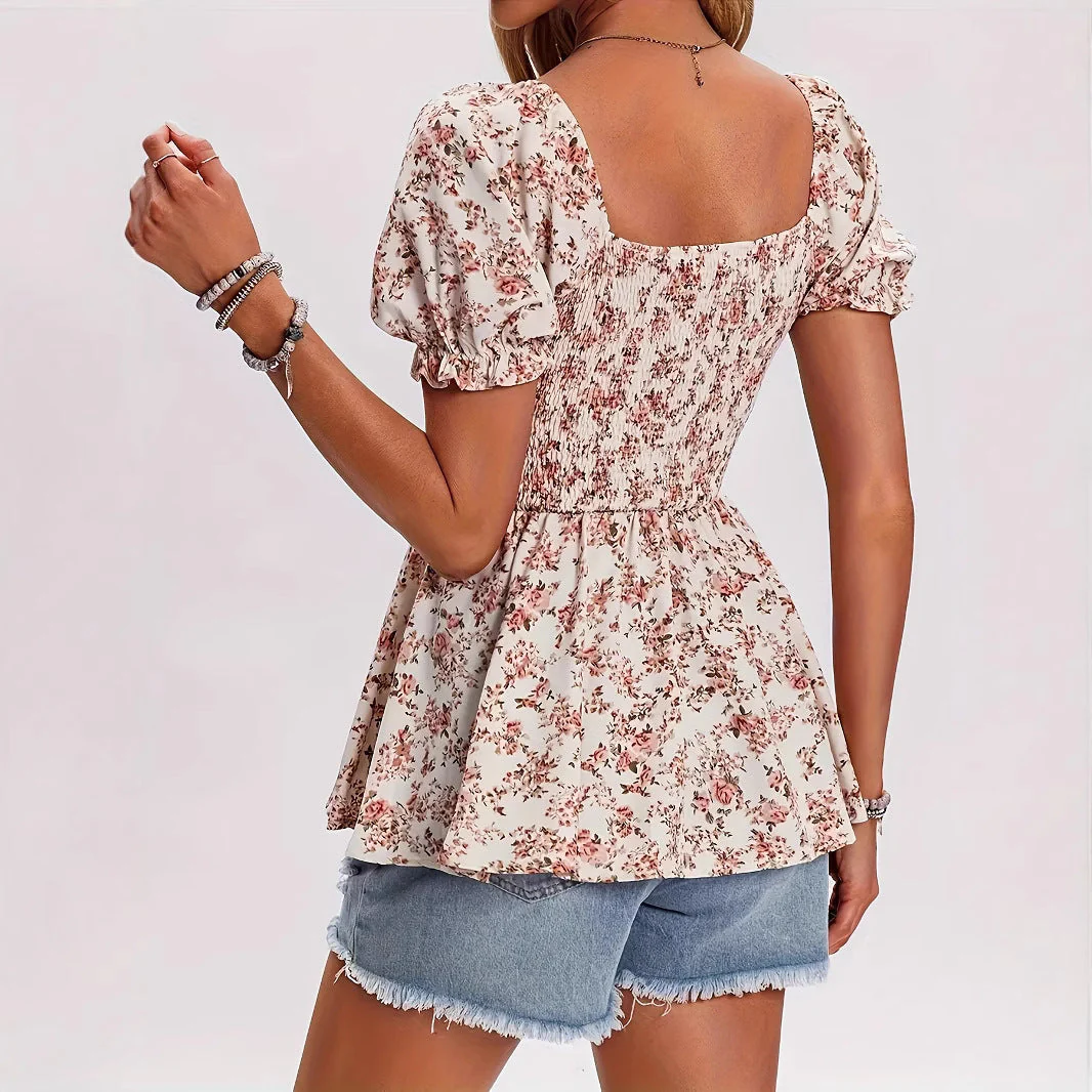 Mayra® | Women'S Blouse Shirt With Gathered Top And Puff Sleeves - Image 3