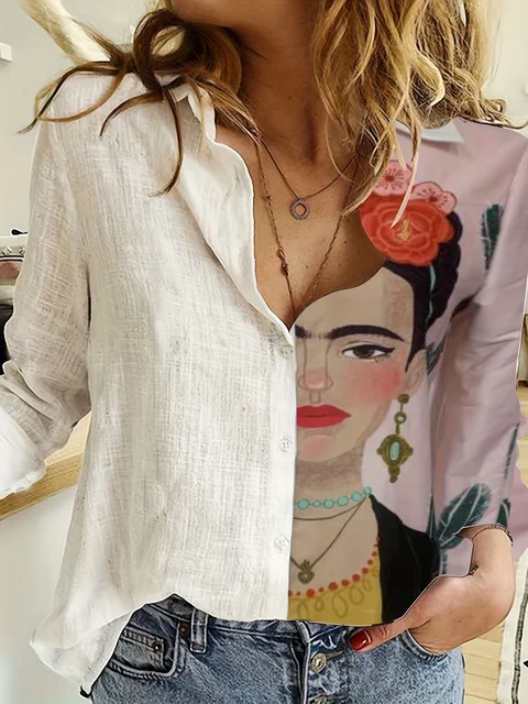 Meghan® | Blouse With Abstract Face Print - Image 10