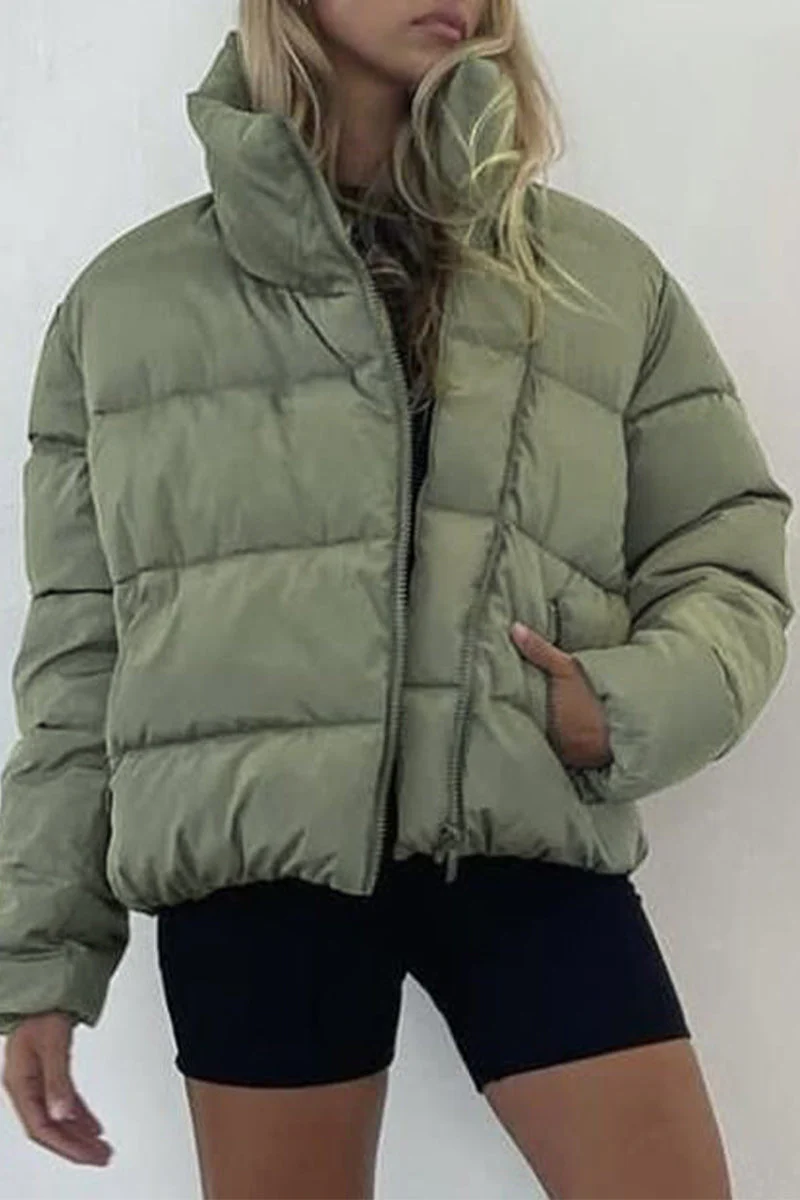 Melanie | Casual simple solid patchwork turtleneck sweater outerwear with pocket