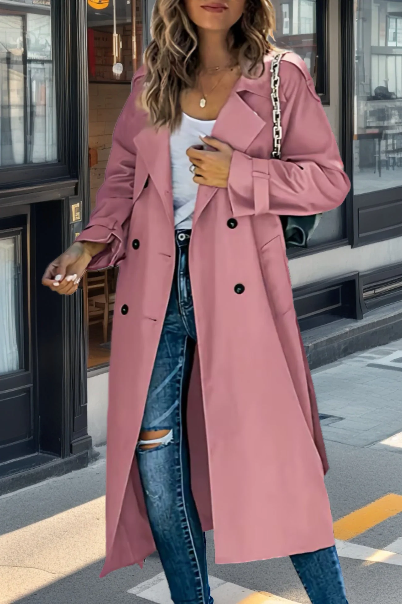 Melanie | Double-breasted retro trench coat - Image 9