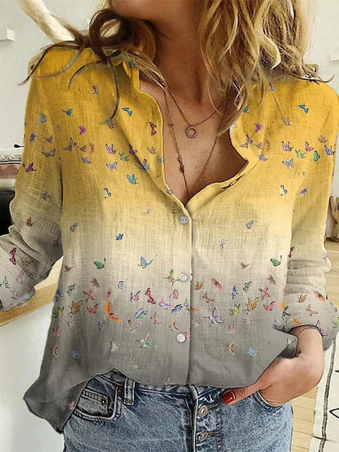 Melanie® | Printed Casual Loose Long Sleeve Blouse - Image 10
