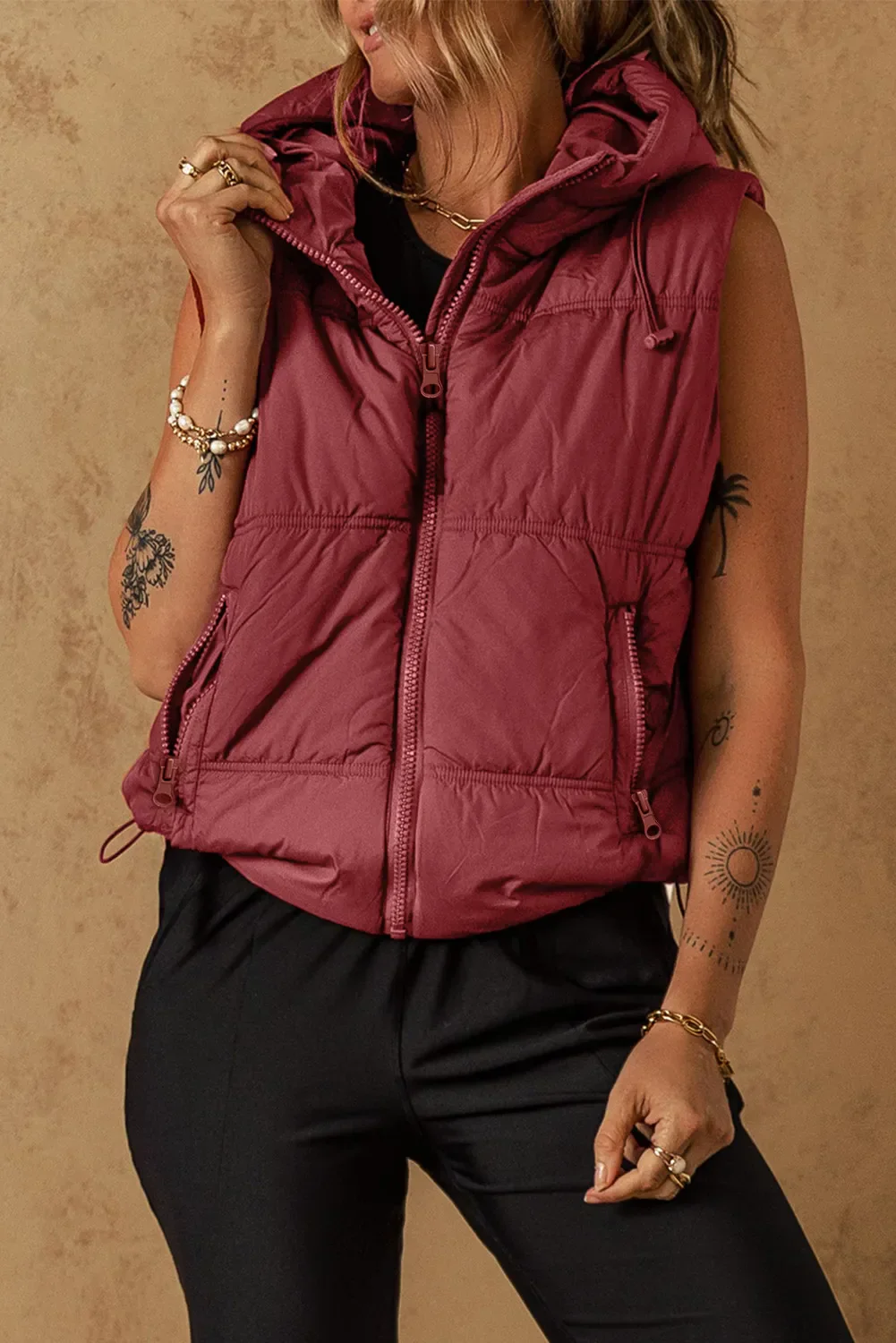 Melanie | Vest with drawstring and zip - Image 2